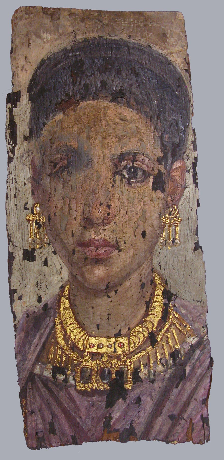 Painted mummy portrait