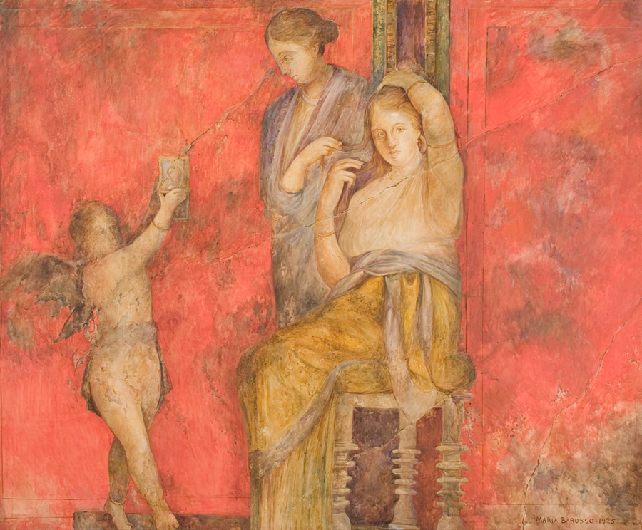 Wall painting from the Villa of the Mysteries at Pompeii