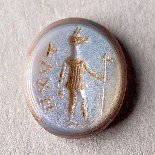 Gemstone with jackal-headed Anubis