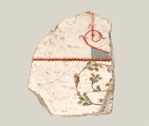 Ceiling fragment with vegetal ornament