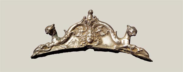 Handle from silver plate