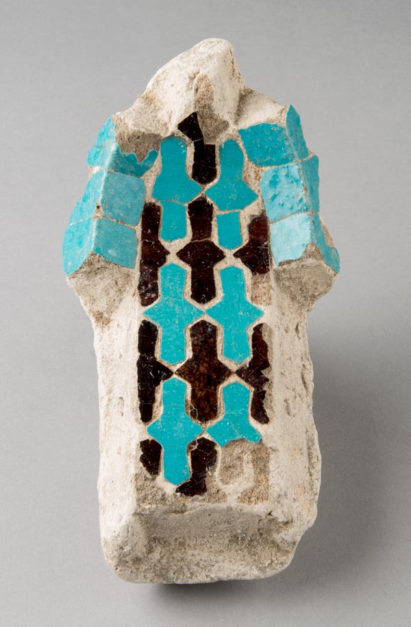 Tile mosaic muqarnas fragment