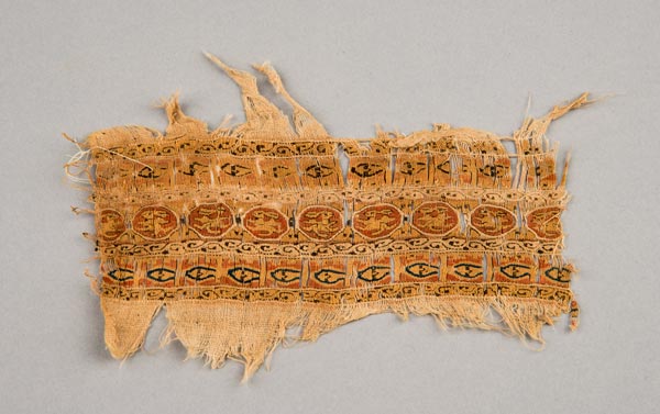 Textile fragment with rabbits