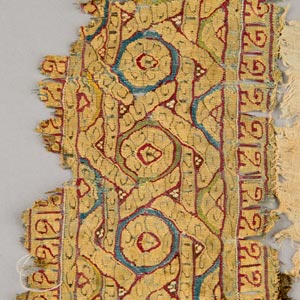 Textile fragment with interlace design
