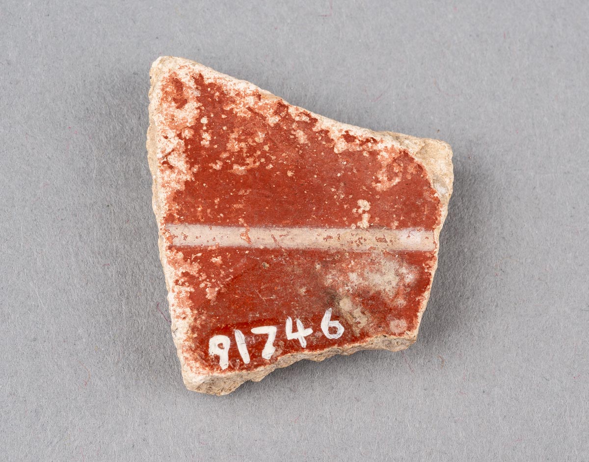 Fragment of painted wall plaster
