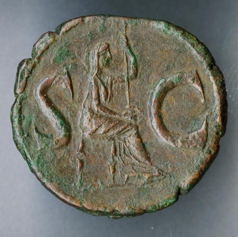 Bronze As with Head of Augustus (Reverse)