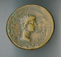 Bronze Coin with Head of Augustus