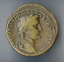 Bronze Sestertius with Head of Augustus