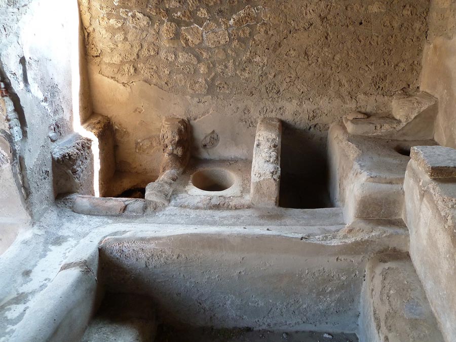 A possible dye vat in the Laundry of Stephanus at Pompeii