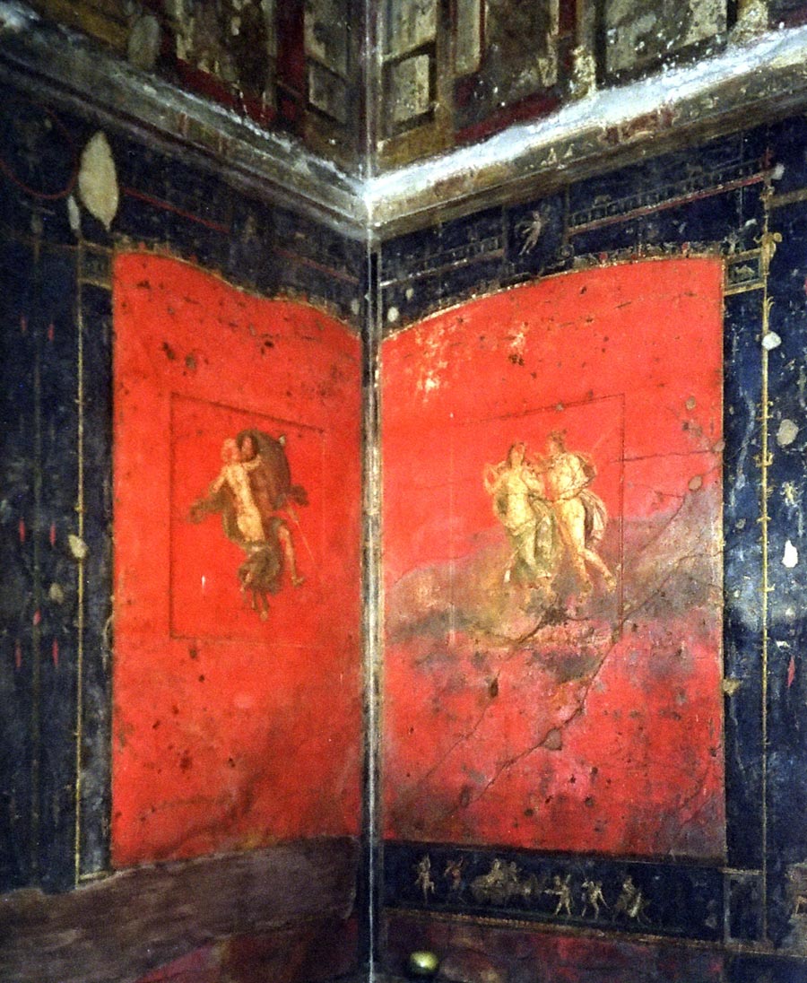 Wall painting from the house of Vettii at Pompeii
