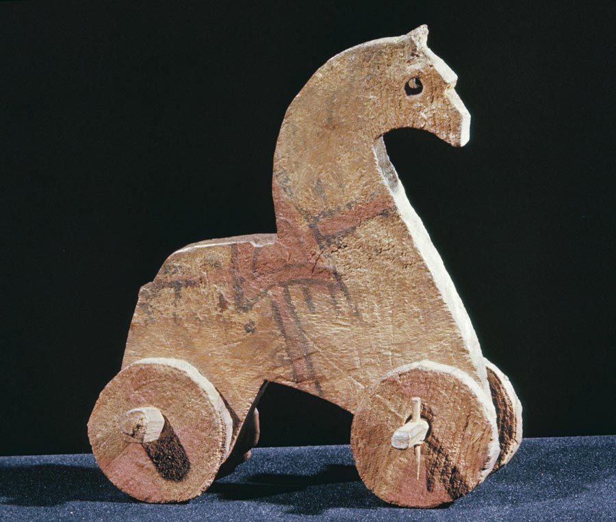 Wooden toy horse.