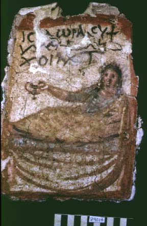 painted plaster with reclining woman
