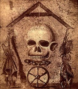skull and symbols of afterlife