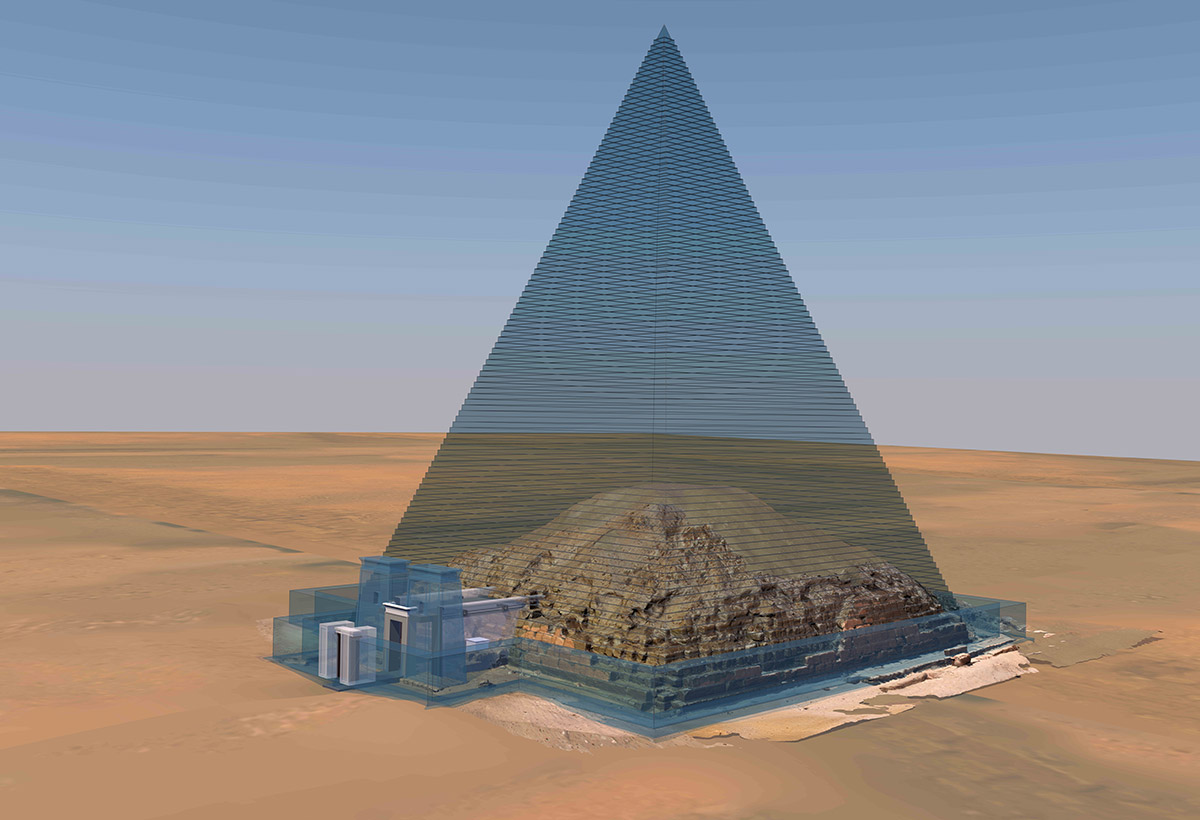 Reconstruction of the pyramid at El-Kurru.