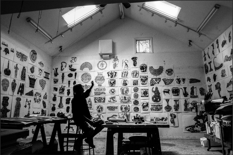 Jim Cogswell in his studio