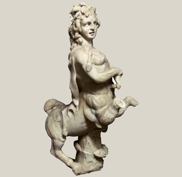 Fountain figure of a centauress