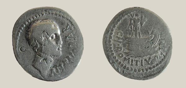 Denarius of Cn. Domitius Ahenobarbus