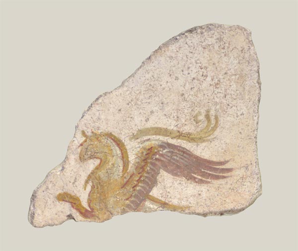 Fourth style ceiling fragment with griffin