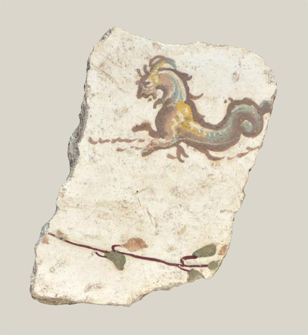 Fourth style fragment with sea-horse