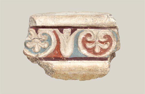 Stucco fragments with small palmettes and lotus buds