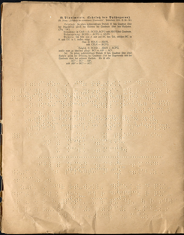 Page from a braille book