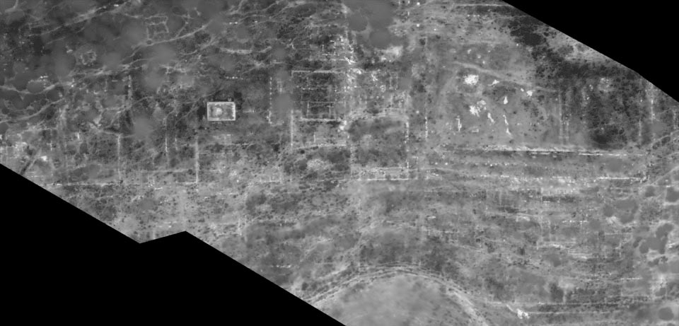 Thermal map of central Notion, based on drone imagery